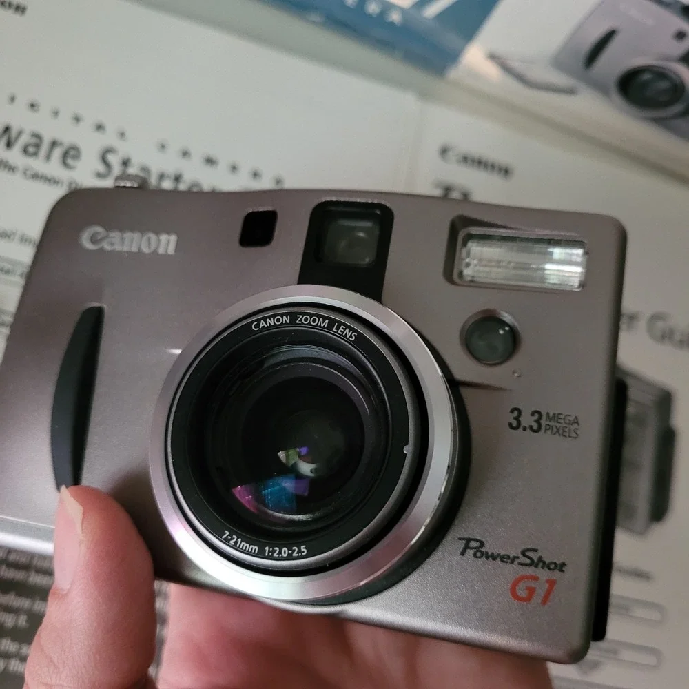 Vintage Canon PowerShot G1 Digital Camera Kit Complete Boxed Set Tested/ Working